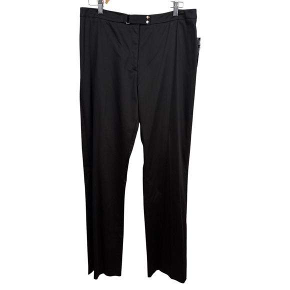 Jones New York Pants - Jones New York Signature Pants Size 12 Black‎ Cotton Stretch Straight Leg Career